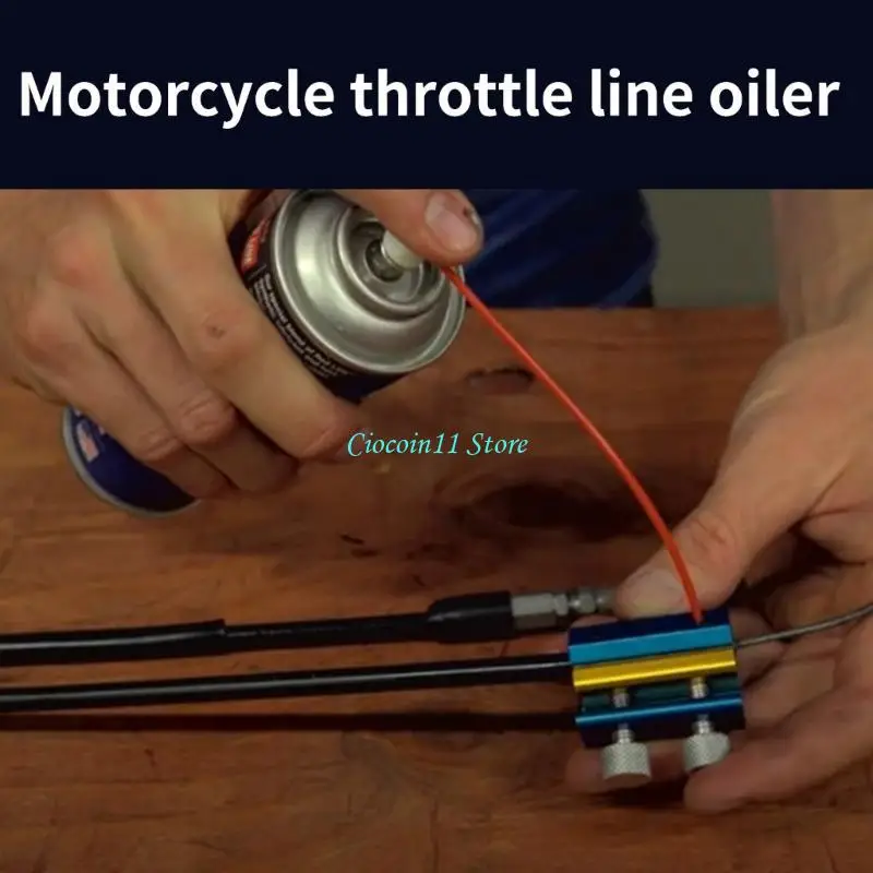 Y1UB Motorcycle Twin Clamp Double Cable Line Oiler Lubricator Luber Tool for Scooters