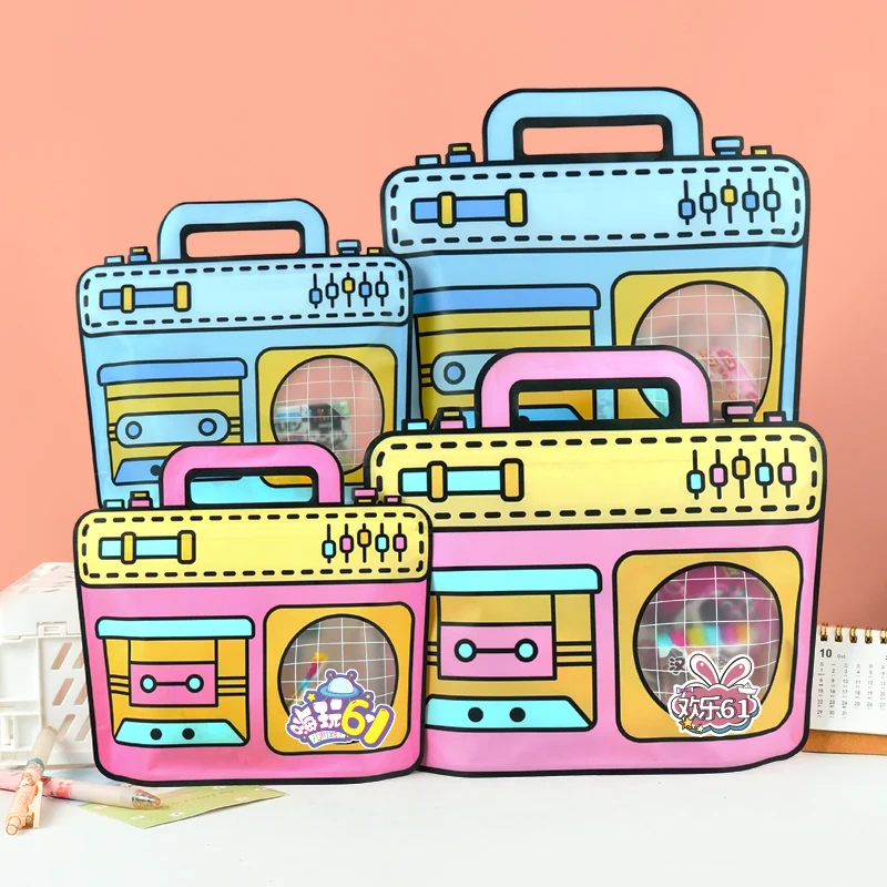20/50 Stück Retro-Radio-Muster Ziplock-Snacktüten, niedliche, versiegelte Festival-Handtaschen für Kindergeburtstagsfeiern, Süßigkeiten- und Keksverpackungen – Detail 10