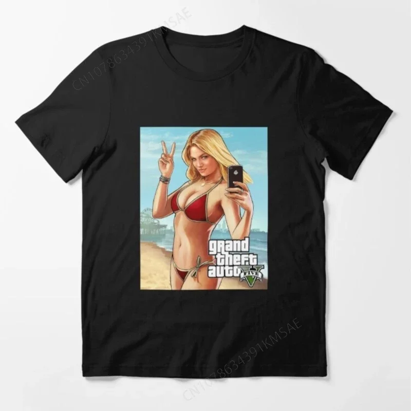 Креативная футболка Grand Theft Auto GTA для мужчин, футболка из полиэстера Sandbeach Scene Andreas, персонализированная подарочная одежда, уличная одежда
