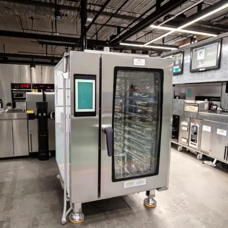New 8-Tray Smart Electric Combi Steam Oven Bakeries High Productivity Precise Humidity Self-Cleaning Features Corn Fruit Flour