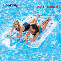 Bestway43055 Double Pool Lounger Inflatable Raft Boat Pool Float Inflatable Adult Pool Lounger, Inflatable Water Hammock