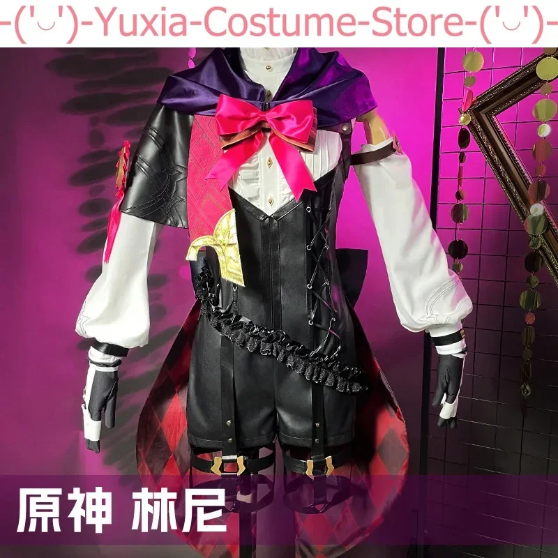 Genshin Impact Lyney Game Suit Lovely Gorgeous Uniform Cosplay Costume Halloween Party Role Play Outfit XS-XXL