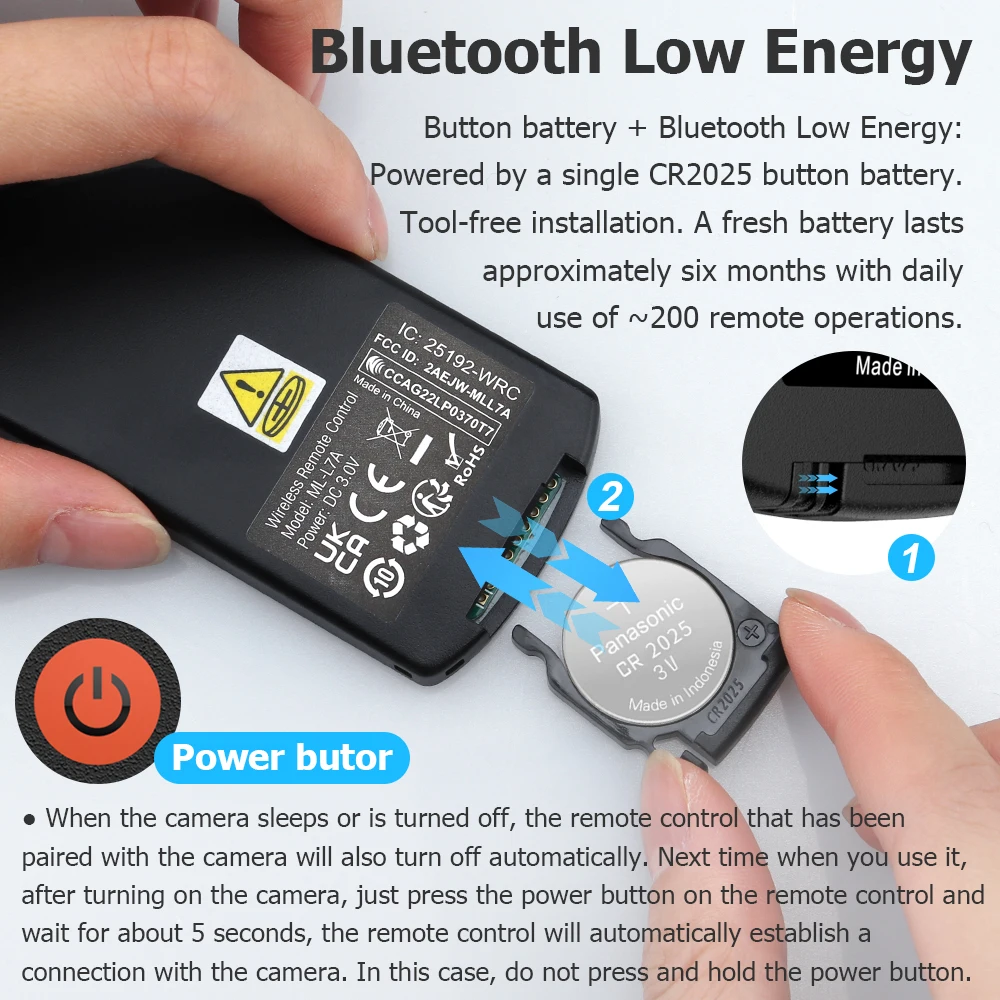 AODELAN Remote Kontrol Kamera Nirkabel Shutter Release untuk Nikon Z5 Z30 Z6II Z7II Zfc P1000 P950 Z50 B600 A1000; Ganti ML-L7