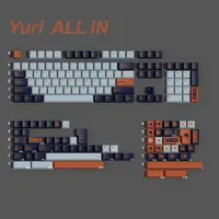 PBT GMK YURI Keycaps Dye Sublimation Cherry Orange Blue for Mechanical Keyboard AULA F75 Ajazz Ak820 Pro Machenike K500 Game