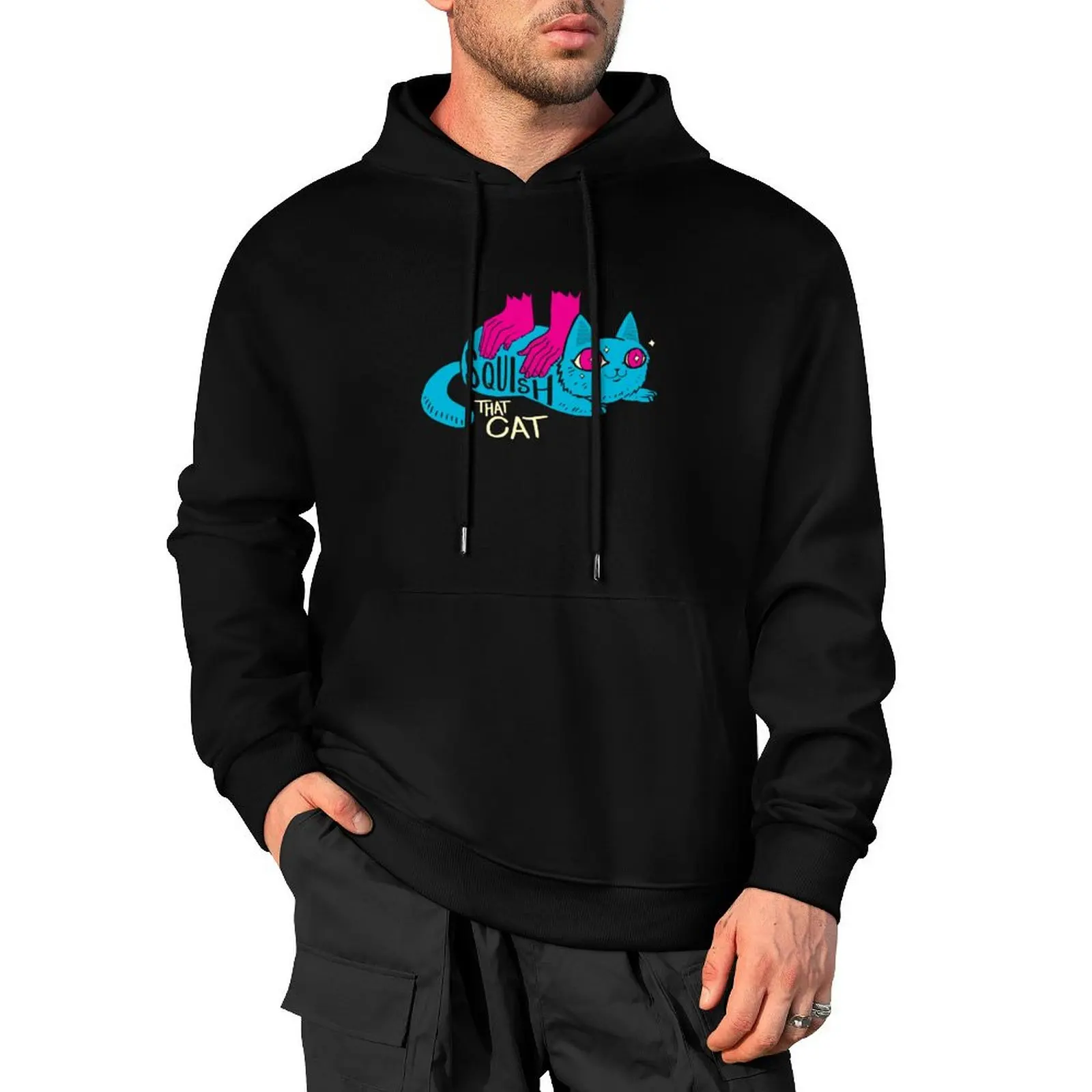 

Squish that Cat! Pullover Hoodie men's sweat-shirt men's coat hoodies and sweatshirts new