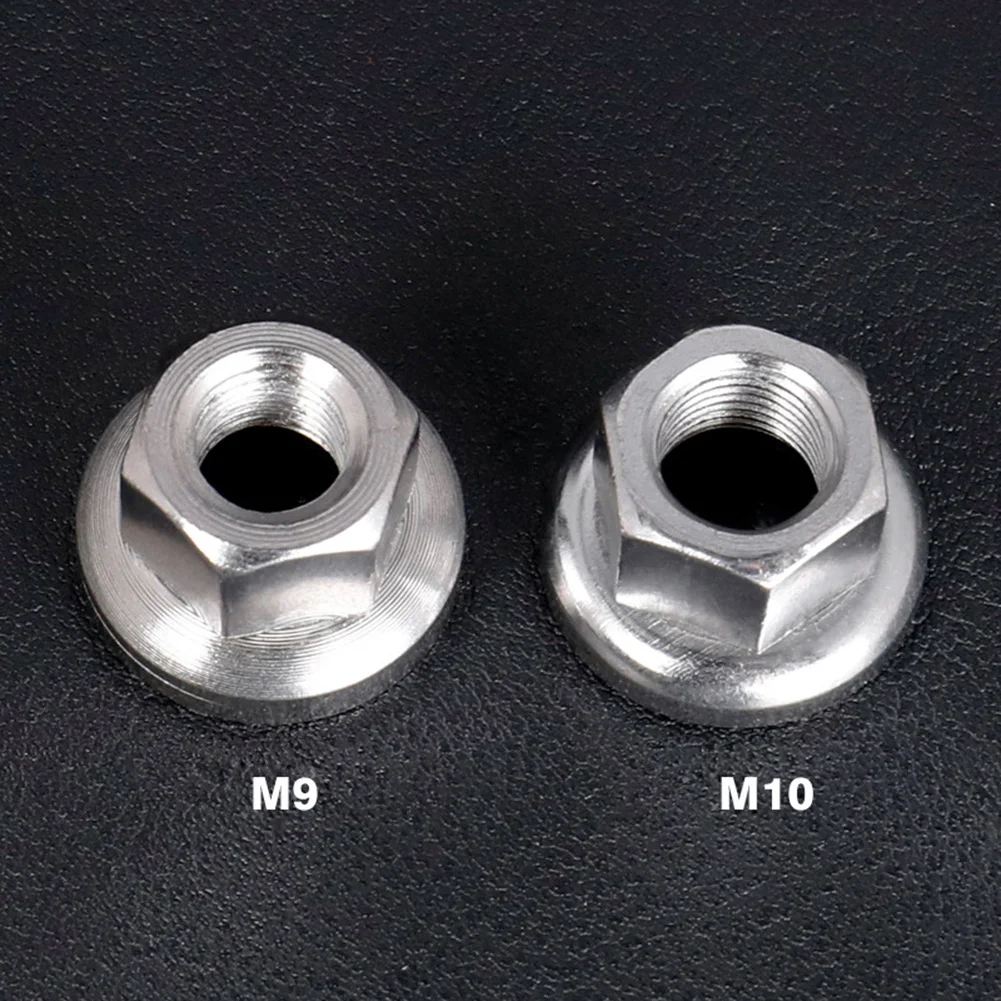 2PCS Stainless Steel Bike / Cycle Wheel Axle Track Nuts Sizes M9/M10 Flower Drum Nut Rear Wheel Screw Steel Anti-skid Patterns