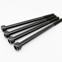 1/10pc M3 M4 M5 M6 M8 Black Grade 12.9 Steel Lengthened Long Allen Hexagon Hex Socket Cap Head Screw Bolt Half Thread L=30-300mm