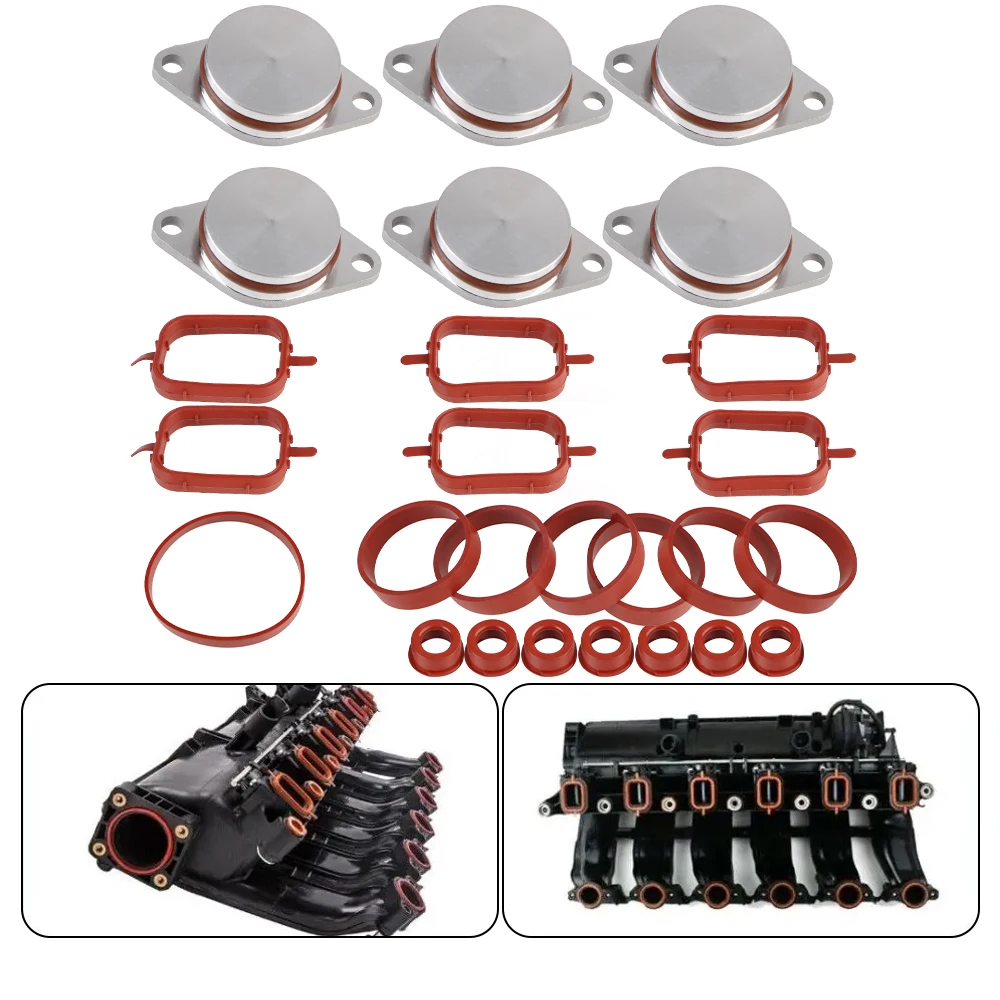 Intake Inlet Manifold Seal Gasket Repair Kit Compatible For BMW E87 E46 E90 E39 Cyclone Flap Removal and Repair Kit 22mm 33mm