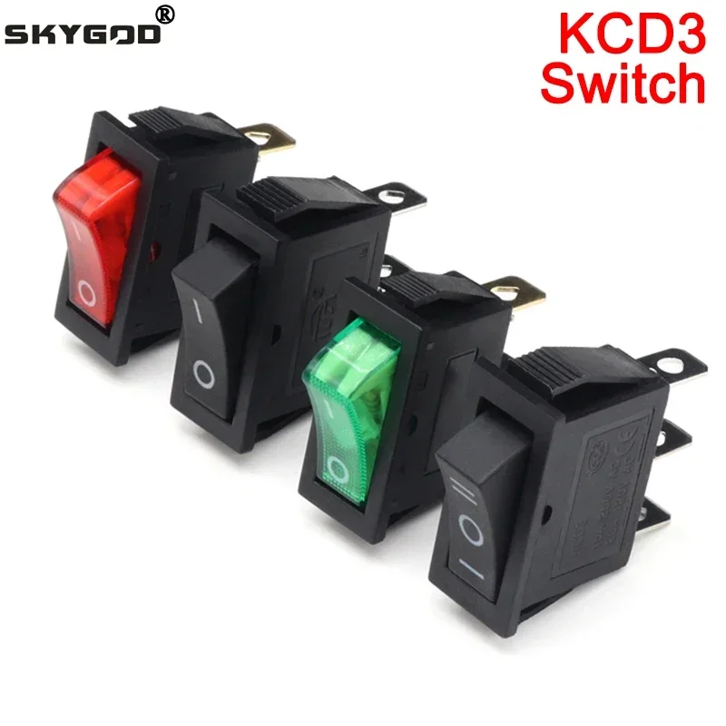 

1/5/10pcs KCD3 Rocker Switch ON-OFF 2/3 Position 3 Pin Electrical Equipment Light Power Switches 16A 250V / 20A 125VAC