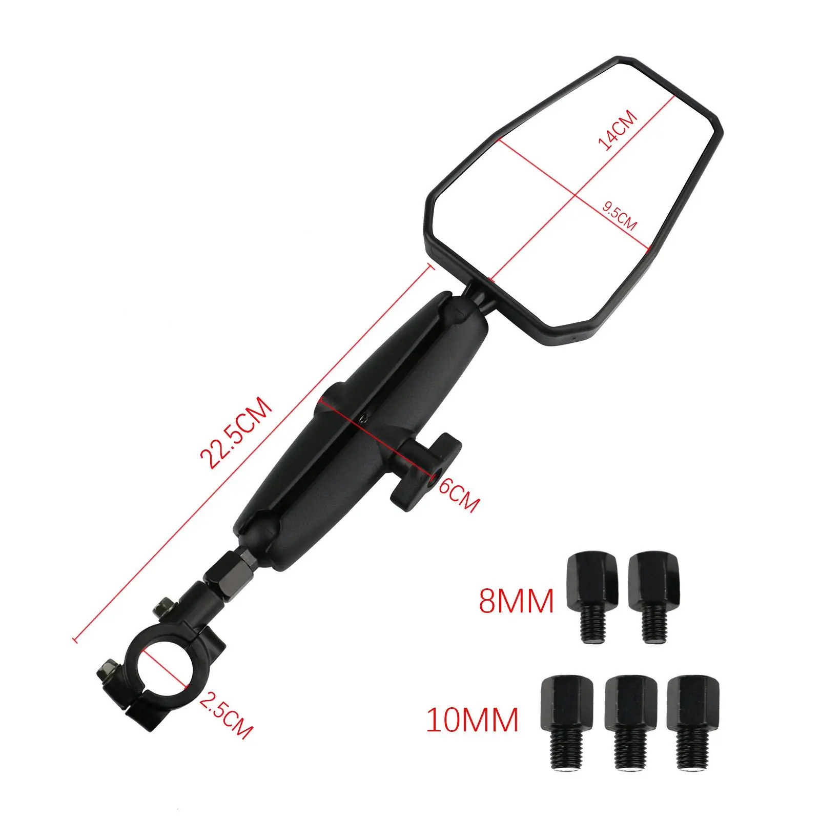 Motorcycle Parts Aluminum Universal Pair Rearview Mirror For BMW Harley KTM Suzuki Kawasaki Sport Rear View Mirror Dirt Pit Bike