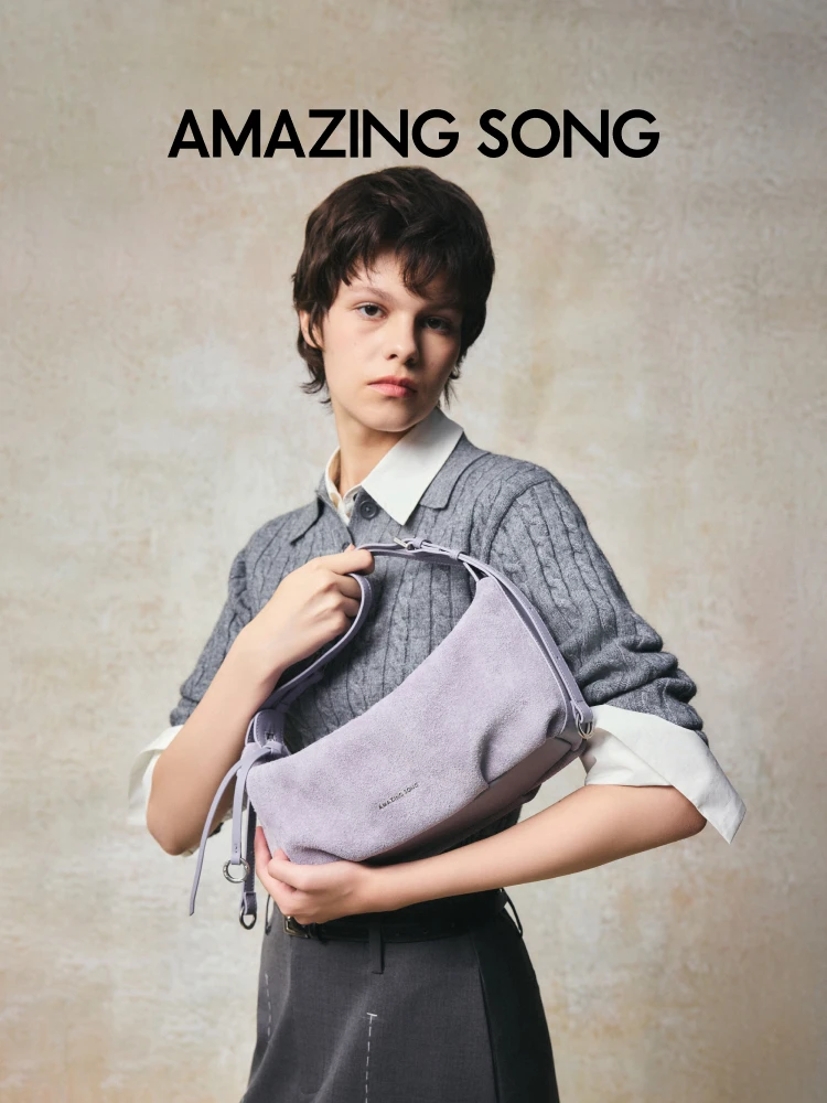 

Amazing Song Donut Croissant Bag Retro Suede Large Capacity Fashionable Bag