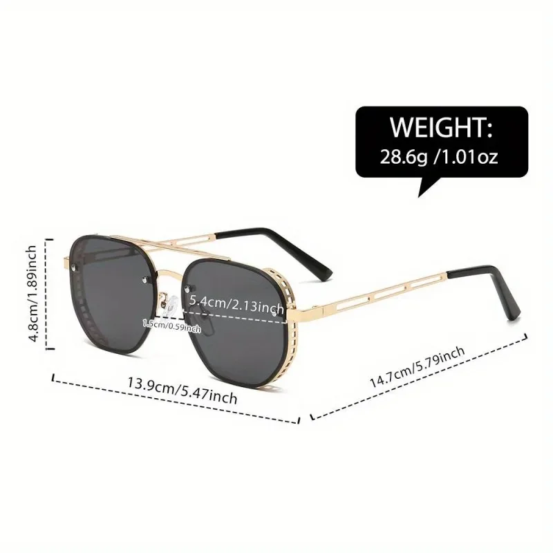 Classic and fashionable double-beam metal sunglasses, high-end, simple and versatile Sun Glasses for Man Women image 6