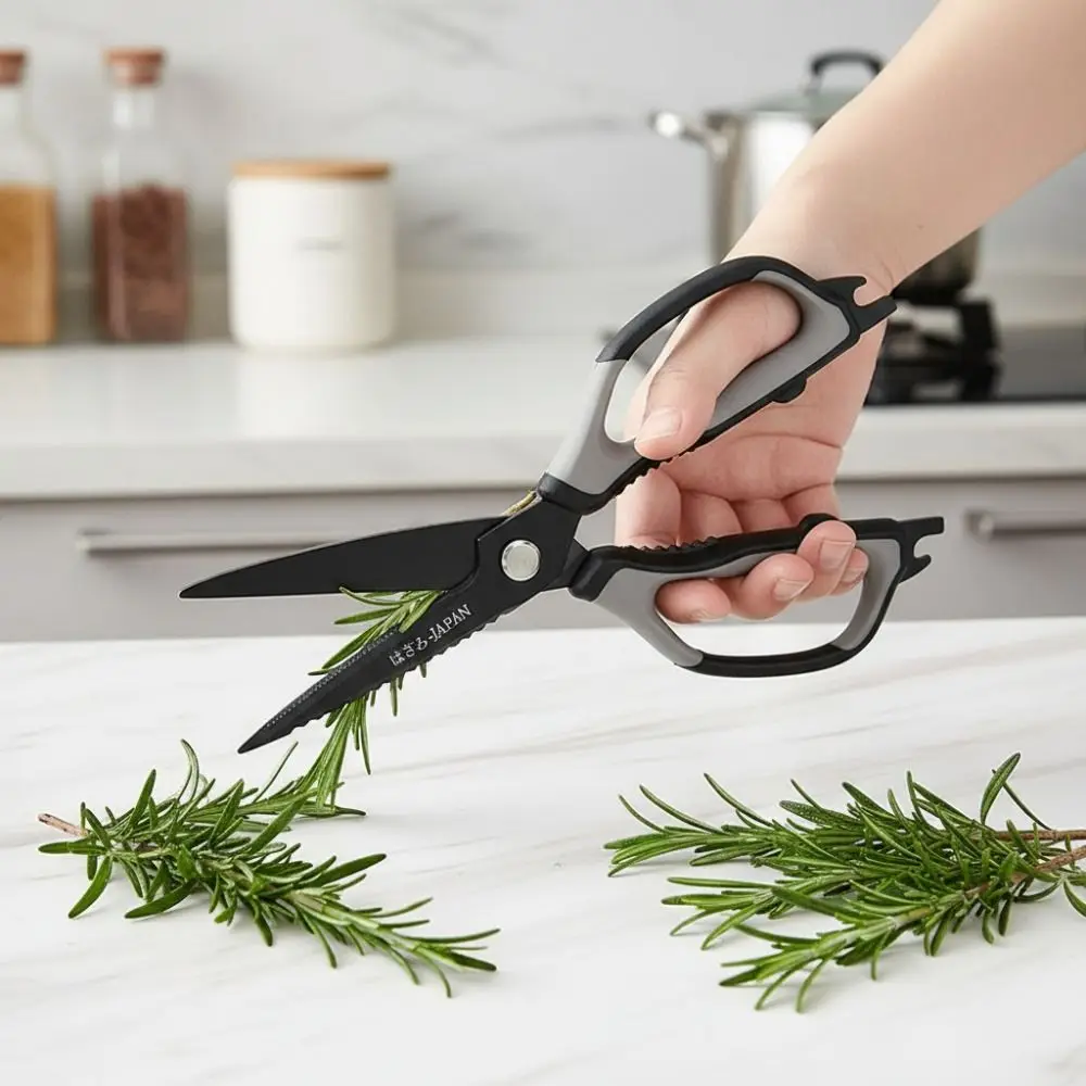 

Stainless Steel Multifunctional Kitchen Scissor Black Comfortable Grip Kitchen Shear Heavy-Duty Thickened Chicken Bones Scissor