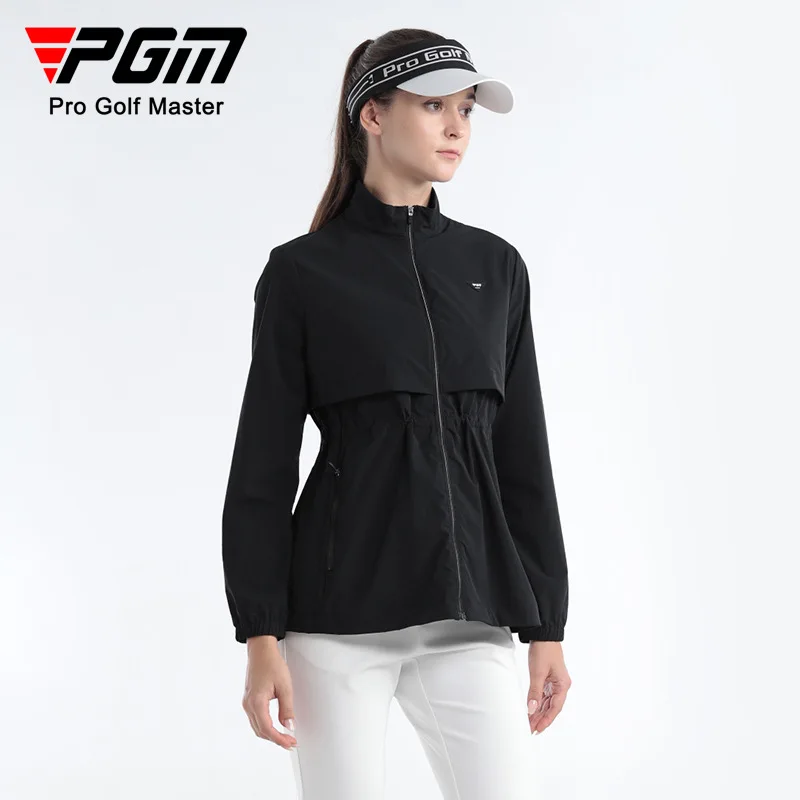 PGM golf women's coat autumn and winter clothing golf warm waist stand collar sports coat