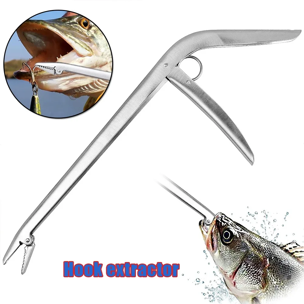 

1pcs Multi-function long-handled pliers stainless steel hook remover fish hook removal pliers fish flick mudfish debris picker