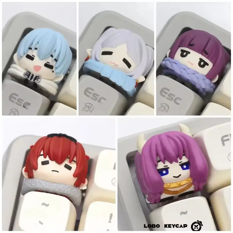 

Anime Frieden Theme Series Single Keycap Personalized Resin Fern Cartoon Character Model Toy Mechanical Keyboard Esc Decor Gifts