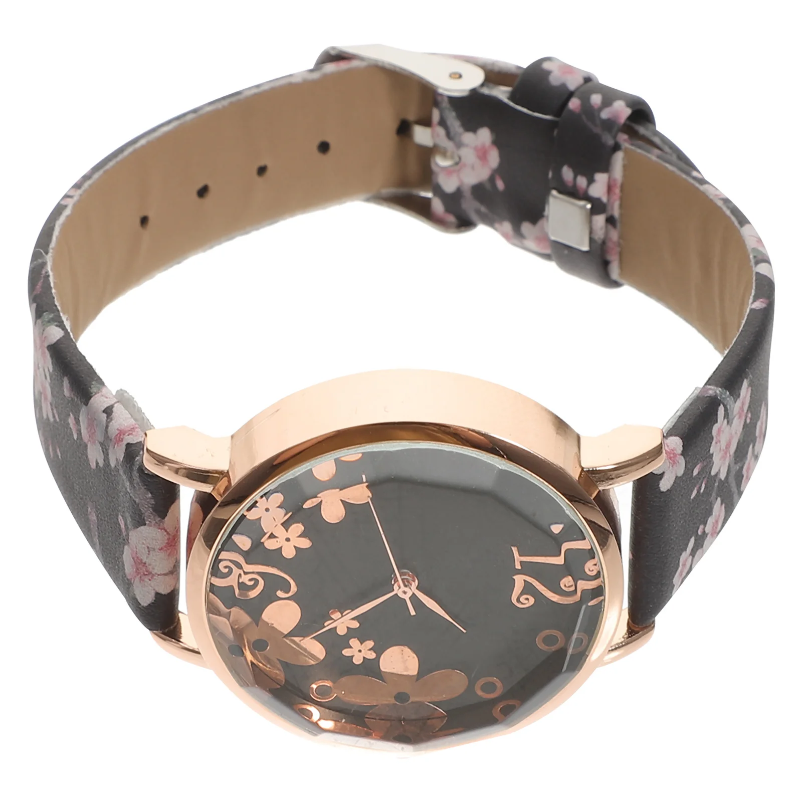 Reloj Floral para mujer, reloj de pulsera de cuarzo ligero y duradero para moda informal, ropa diaria para mujer, decoración elegante