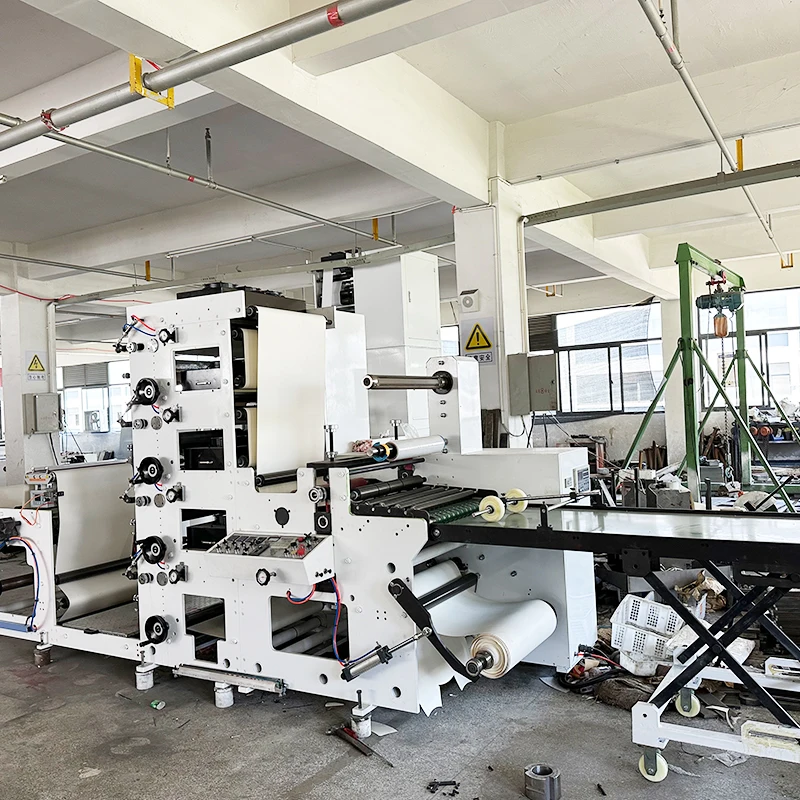 Customized 4-8 Color Flexographic Printing Press With Ceramic Anilox Rollers And Hot-Air Drying System