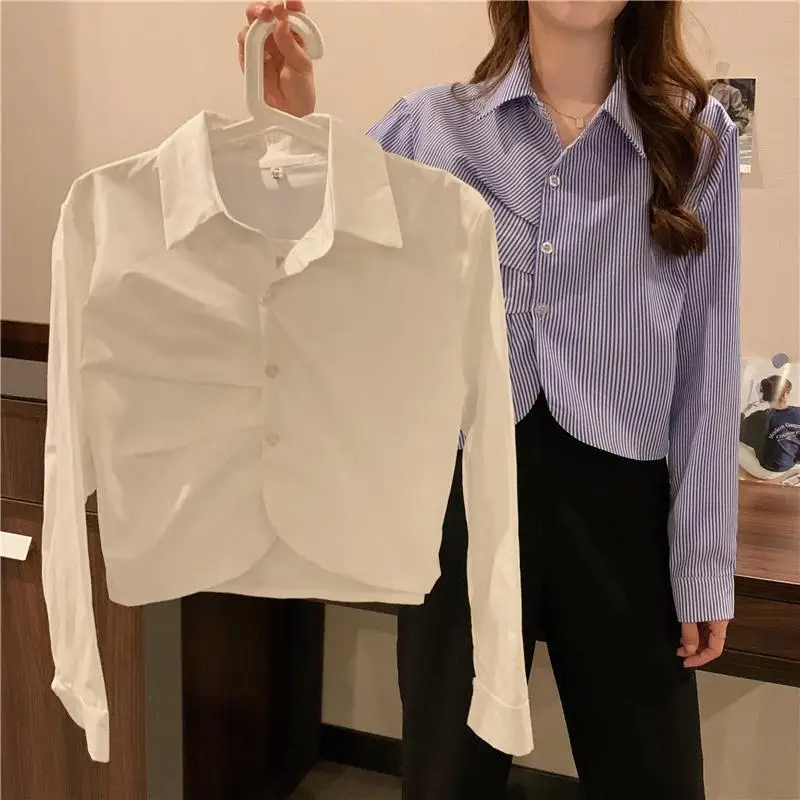 2024 Spring and Autumn New Elegant Women\'s Shirt Long-sleeved Base Shirt Women\'s Loose Chiffon Shirt Inner and Outer Blouse