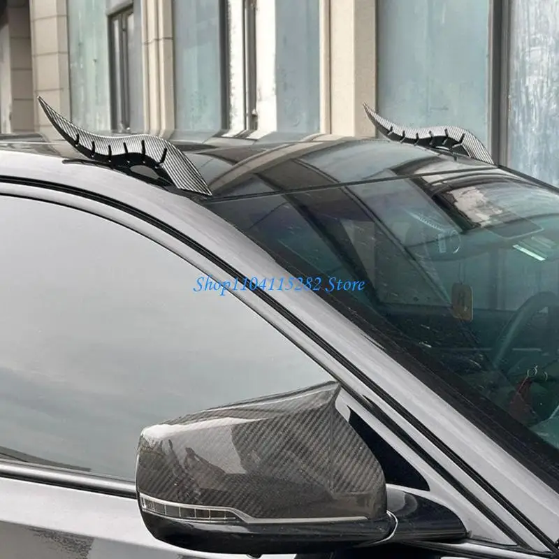 

Easy Clip On Dragon Horn Car Roof Decoration Lightweight Plastic Exterior Accessories Weatherproof For Unique 2pcs