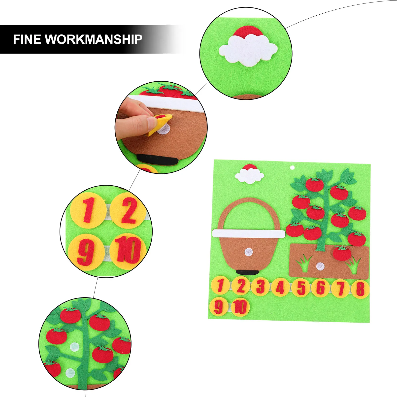 

Mathematics Early Education Board Felt Boards for Toddlers Sorting Toy Teaching Kids Toys