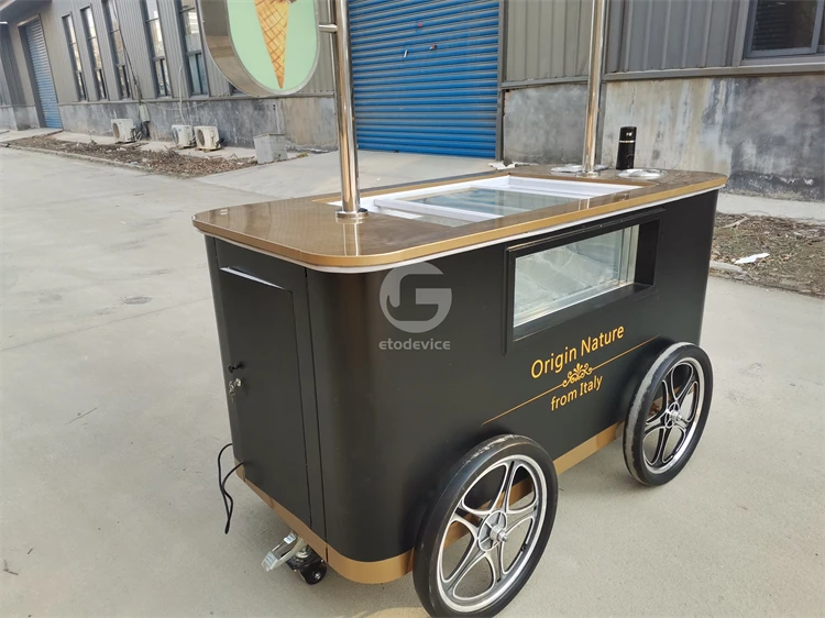 Factory Direct Selling Mobile Push Cart Ice Cream Cart for Sale