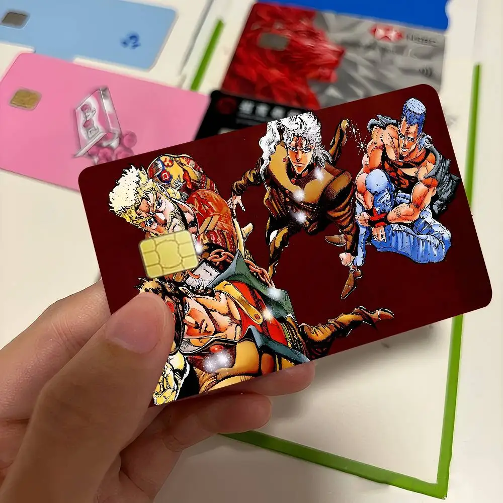 Anime JJ-oJos Bizarre Adventure Berbagai Kartu Kredit Bank Anime Stiker Tiket Bus Dekorasi Keren Stiker Tahan Air Hadiah Mainan
