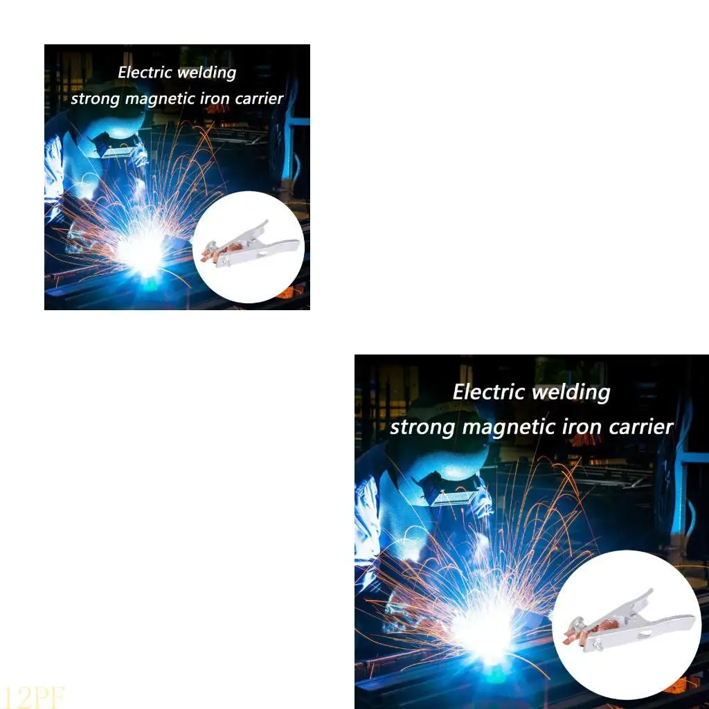 12PF Heavy Gauges Welding Ground Clamps Rapid Setups Function Sturdy Steel Build Professional Metalworking Tool