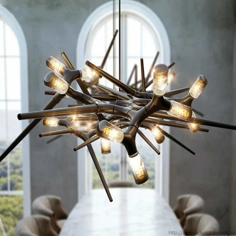 Novelty large Chandelier led Luxury long Dining lighting Living Room Creative Restaurant Irregular lamp Villa Lobby lamp