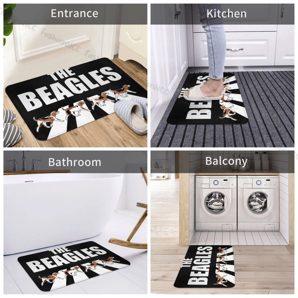 Classic Music rock musician Bedroom Mat The Beagles Parody Doormat Kitchen Carpet Outdoor Rug Home Decoration