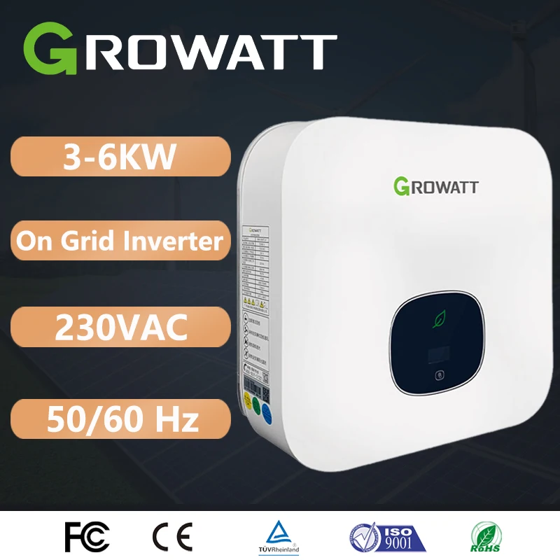 Growatt MIN 3000~6000 TL-X 3KW 5KW 6KW Mppt On Grid Single-Phase Solar Photovoltaic Inverter