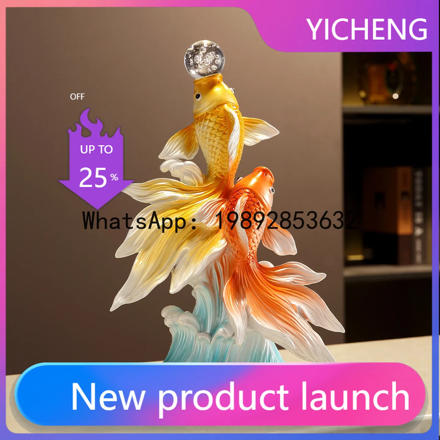 

Hys lucky charm ornament - creative new chinese style resin crafts for living room and wine cabinet decoration