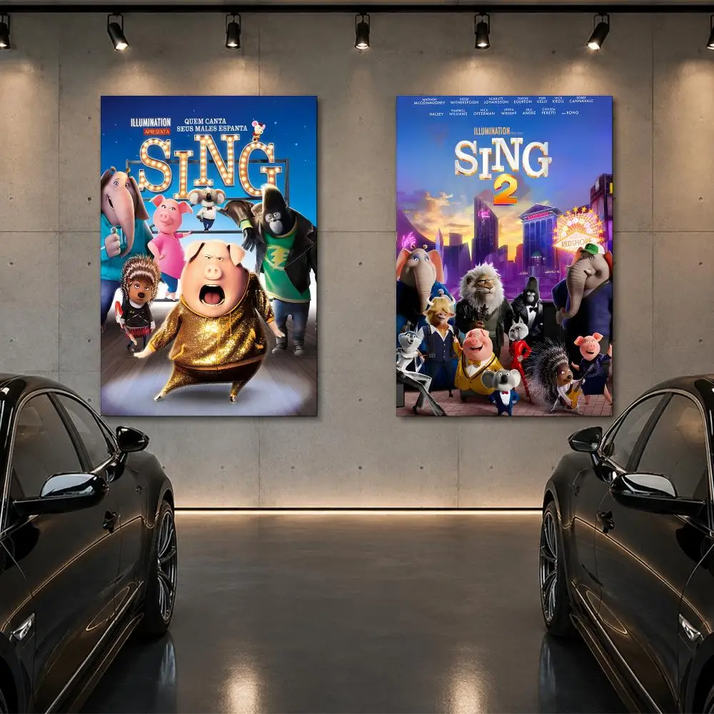 S-sings Movie Poster Room Decor Home Wall Art Printing Waterproof Garage BedRoom Posters Gift
