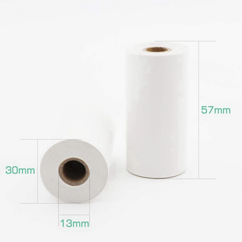 O papel térmico Rolls do recibo, caixa registadora, se encaixa a máquina do cartão de crédito, 57x30mm, 15Rolls