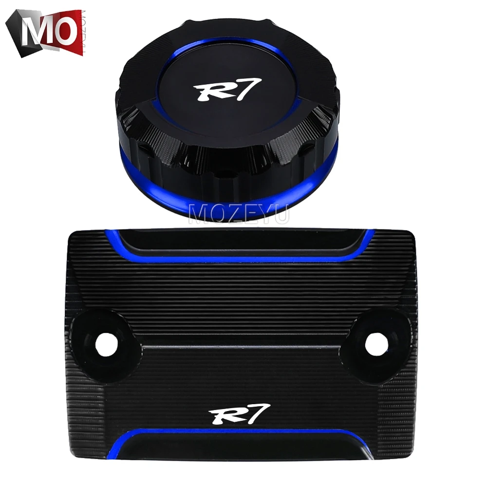 

Motorcycle Front Rear Brake Fluid Reservoir Cover Guard Protector Oil Filler Cap For Yamaha YZFR7 YZF R7 2021-2024 2025 YZF-R7
