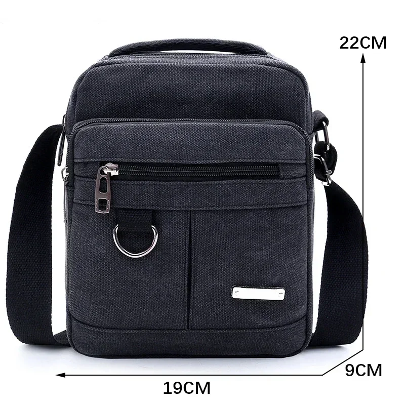 Canvas Shoulder Bag Men\'s New Korean Style Canvas Messenger Bag Outdoor Leisure Travel Portable Shoulder Bag Purse Handbag