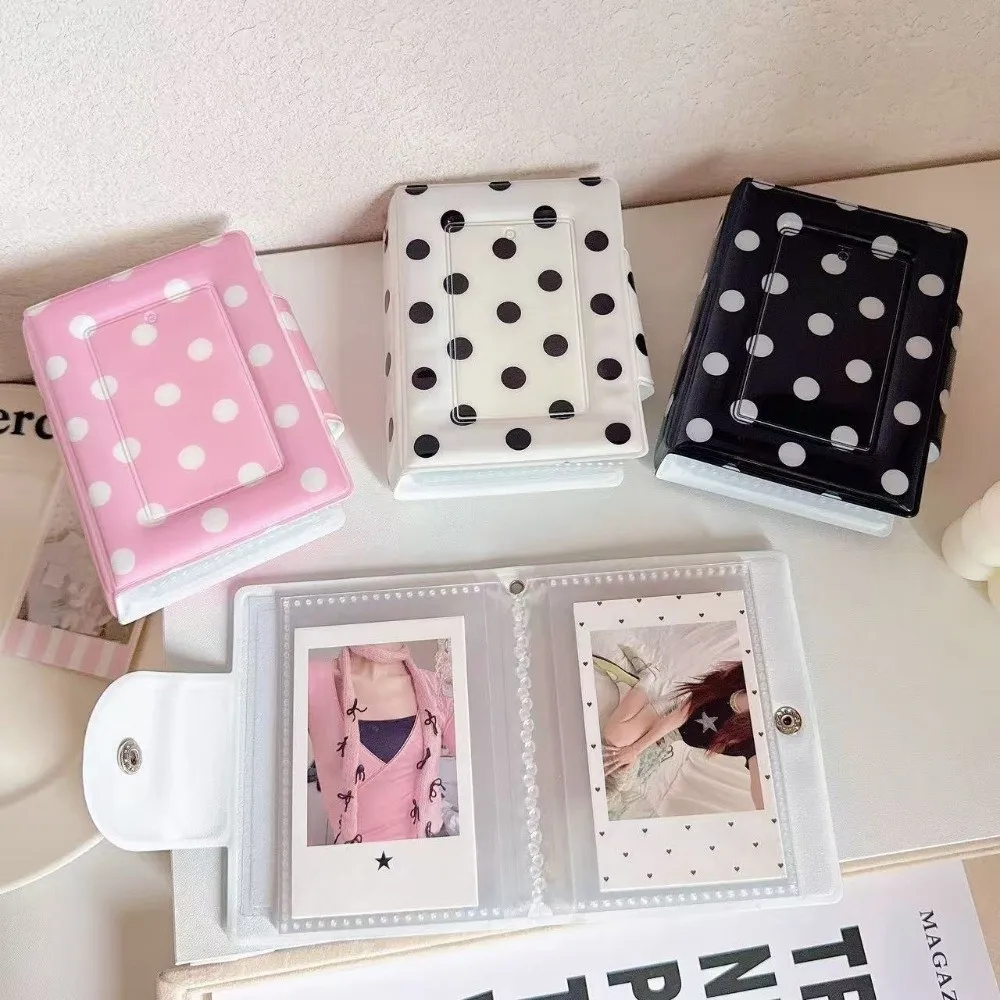 Portable Polka Dot Photo Album 3 Inch Collectible Photocard Holder 40 Slots Photocard Binder