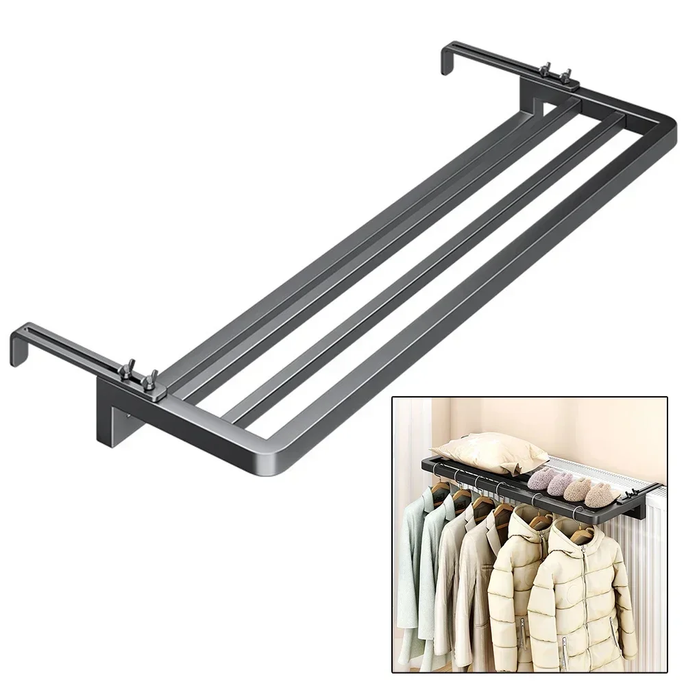 Bathroom Organizer Cloth Hanger Bathroom Use Innovative Design No Drilling Required Rust Resistant Compact Design