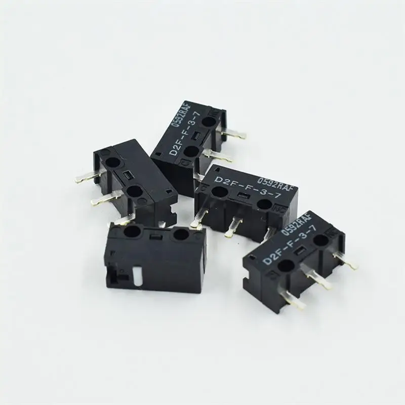 D2F - F-3-7 Snap Action N.O./N.C. SPDT Pin Plunger 3A 125VAC 30VDC 1.47N Travel micro switch for Omron mouse switch