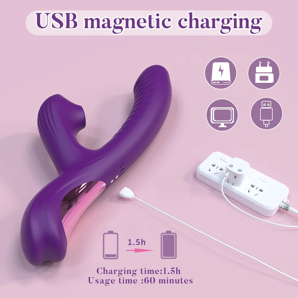 大人の大人のおもちゃ,膣と翼のバイブレーター,刺激ディルド,クリトリスマッサージャー,吸引カップ,真空吸引,2 in 1