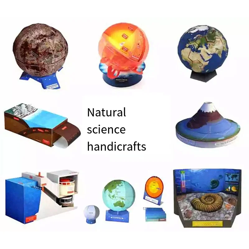 DIY Earth Structure Paper Model -Seismic Science Handcraft Kit, Natural Science Educational Paper Cutting Craft for Kids & Teens
