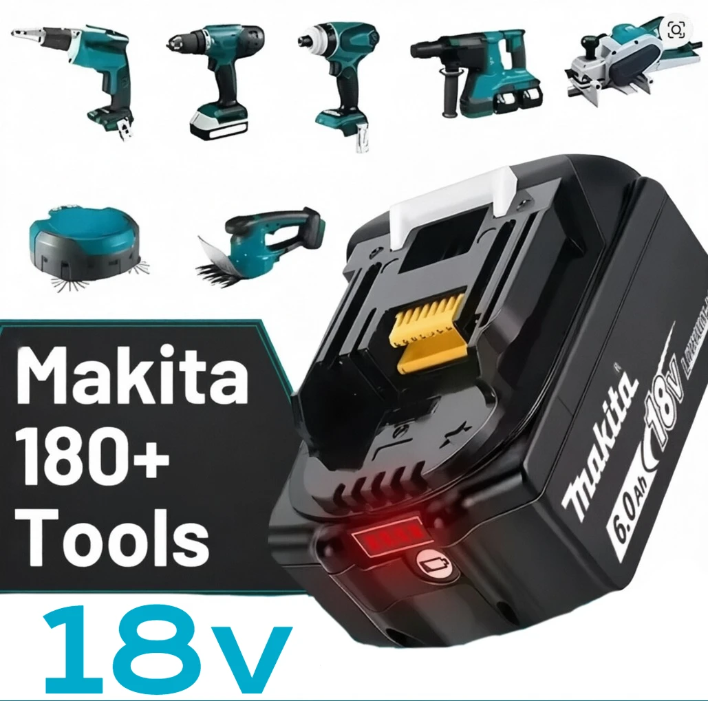 

100% Genuine 18V Makita 5Ah 6Ah Makita Battery BL1840 BL1830B BL1850B BL1850 BL1860 BL1815 Replacement Lithium Battery