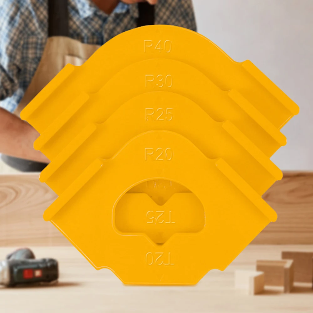 4 ชิ้นตรง BEVEL R/C มุมตําแหน่งแม่แบบพลาสติก R/C มุมตัดพลิกแม่แบบ Arc แม่แบบไม้เครื่องมือ