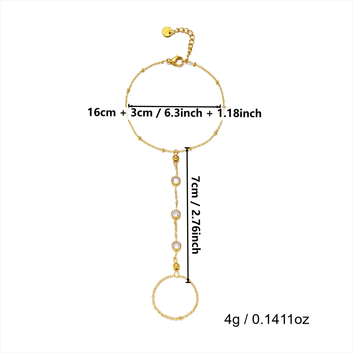 Minimalistische runde Zirkon-Fingerarmbänder aus Edelstahl für Damen und Herren, geometrischer ovaler Kristall-Blumenring, Armreif, Hochzeitsschmuck – Detail 39