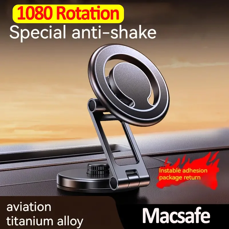 1080 Rotate Magnetic Car Phone Holder Stand 2023 New Desk Notbeook Magnet Smart phone Foldable Bracket For iPhone Samsung Xiaomi