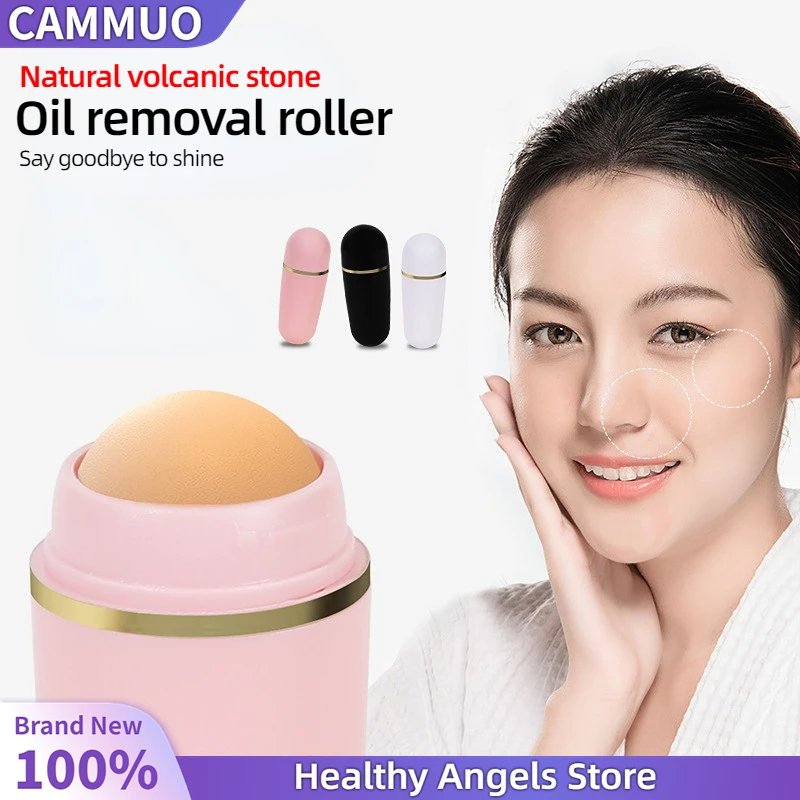 

Face Oil Absorbing Roller Natural Volcanic Stone Face Massage Body Stick Makeup Skin Care Tool Facial Pores Cleaning Oil Roller