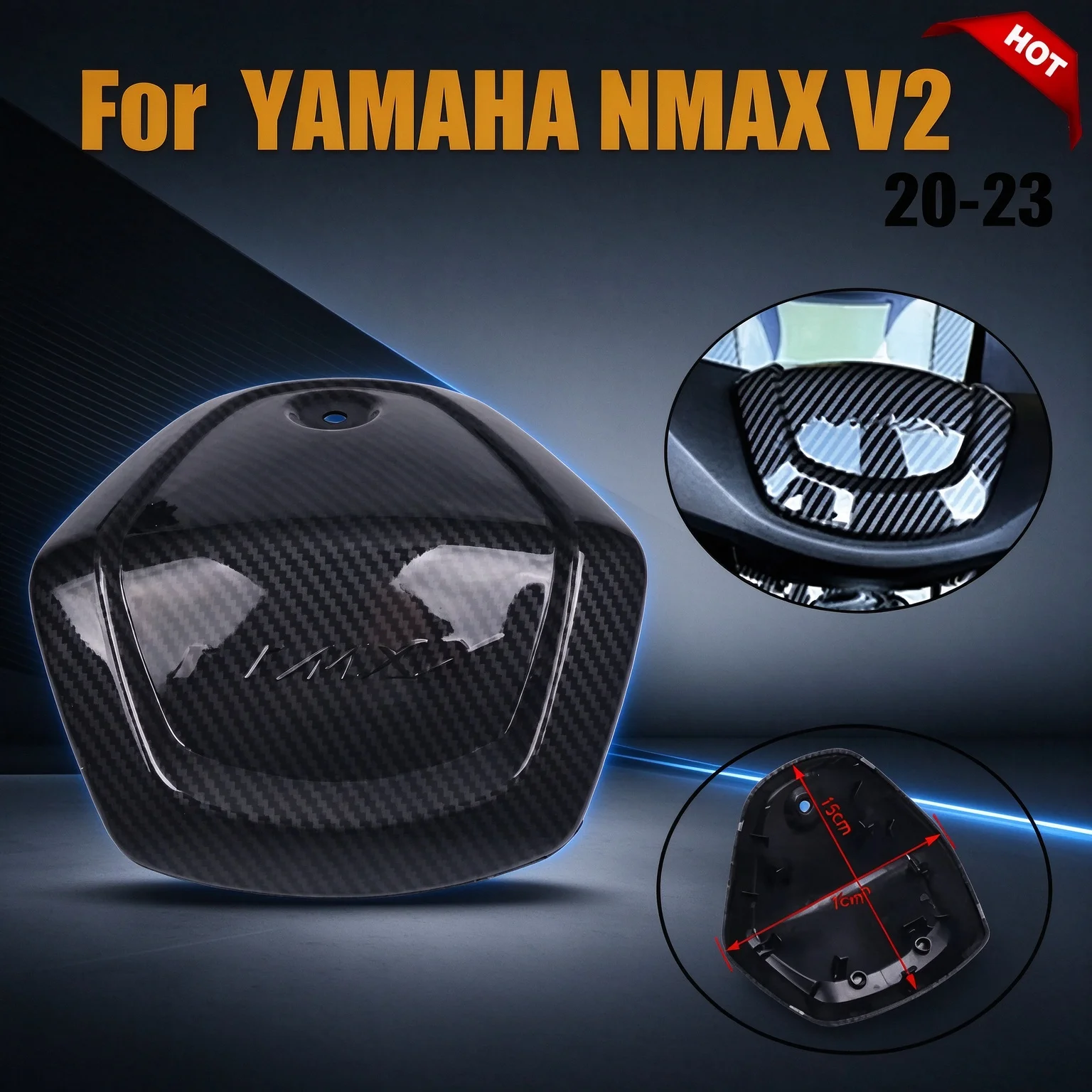 For Yamaha NMAX155 NMAX125 2021 2022 2023 Motorcycle Handlebar Upper Center Cover Front Mask Shell Cap Leading Cover