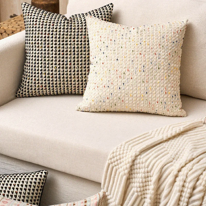 

Chenille Soft Striped Cushion Covers Modern Decorative Pillow Cases for Sofa Luxury Cozy Home Decor in Assorted Colors