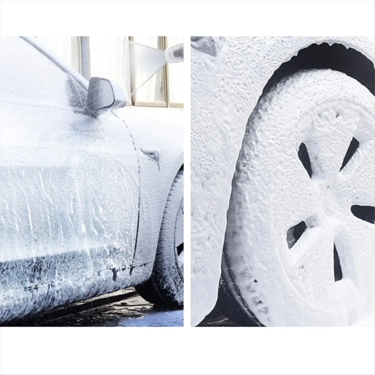 1l高圧洗車フォームポット、kシリーズ用アダプター付き、1-4クイックコネクト調整可能ノズル、車・ボート用