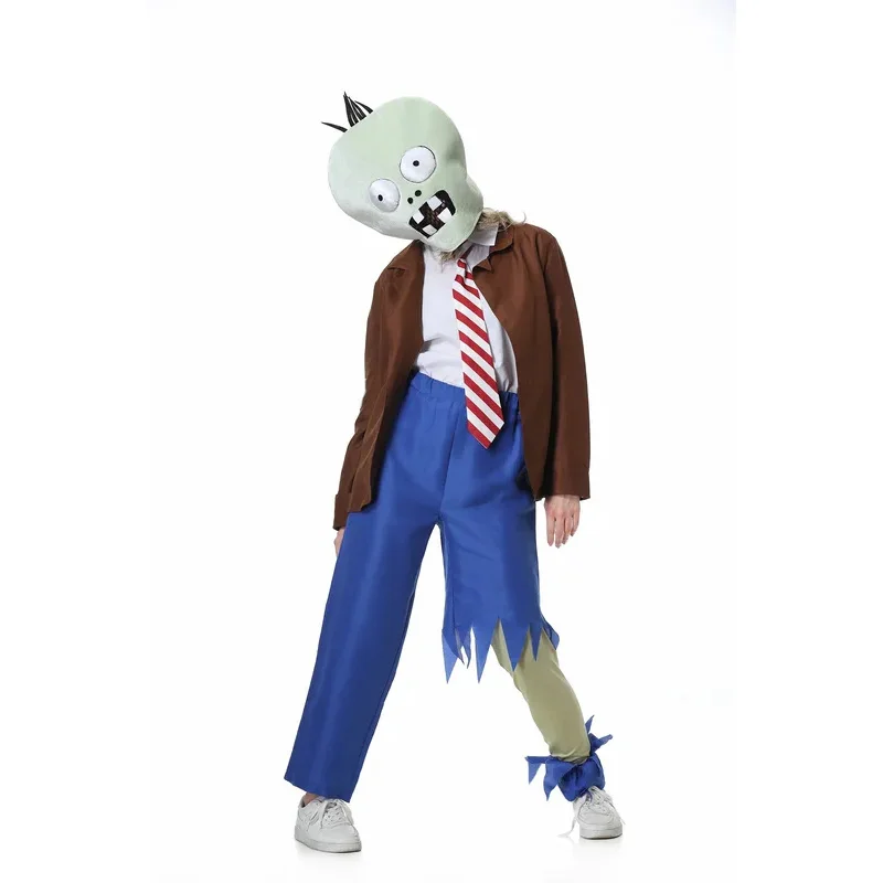 2025 11 Dewasa Plants vs Zombies Zombie Anak untuk Ide Kostum Halloween Keluarga Menyeramkan